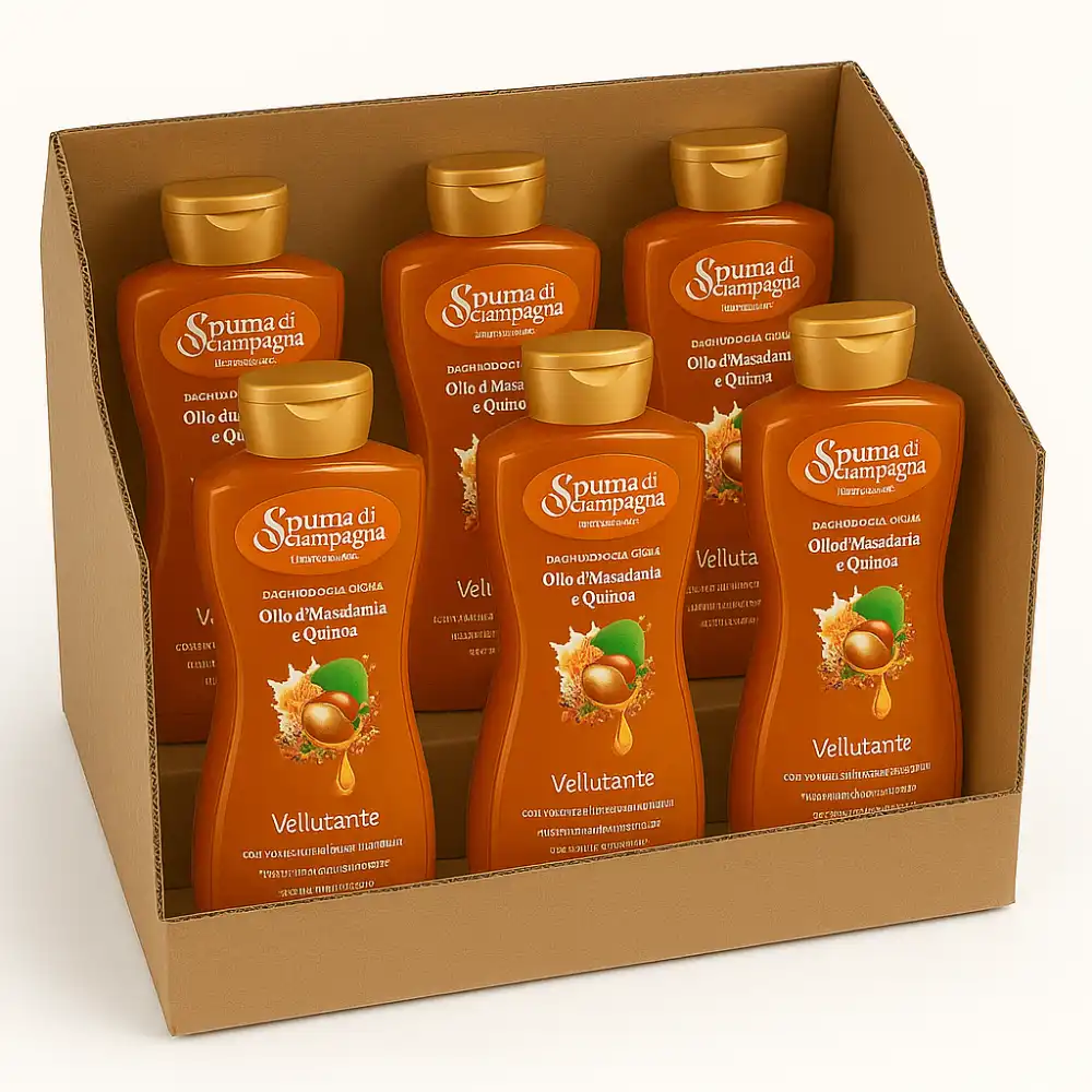 6 PEZZI SPUMA SCIAMP.BAGNO 650ML MACADAMIA 8007750012422