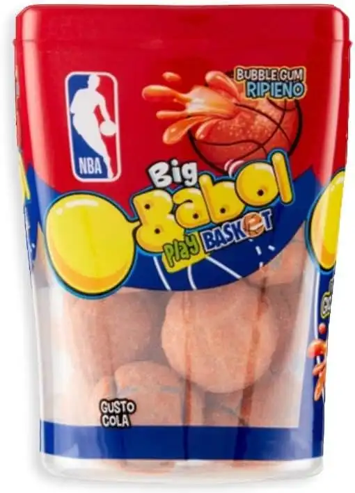3x Big Babol Play Basket NBA Edition - Chewing Gum Cola Senza Glutine 90g