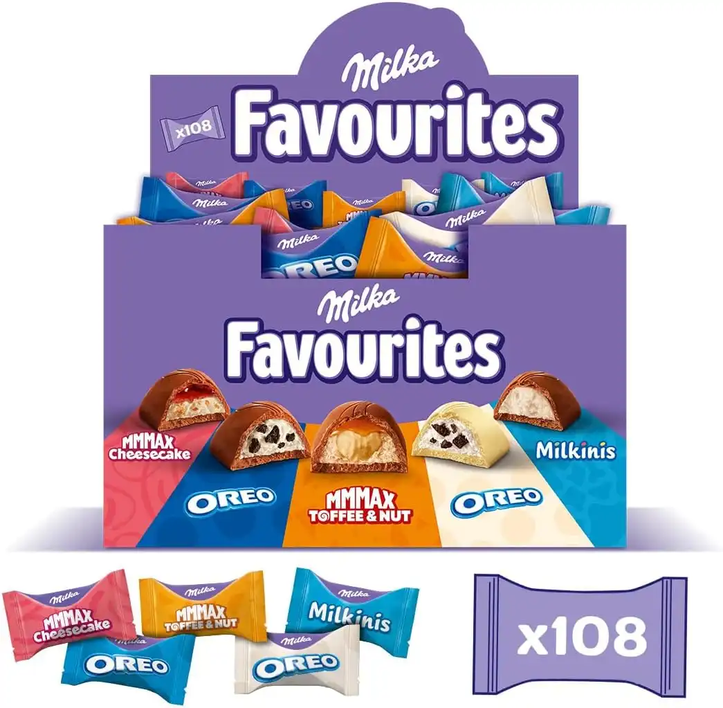 Milka Favourites Praline Cioccolato Assortite 1kg – 108 Pezzi Singoli