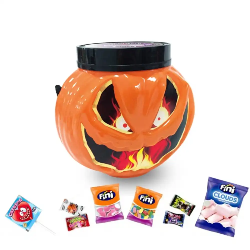Fini Halloween Zucca 179g con Caramelle Gommose Marshmallow Lecca Lecca e Gum