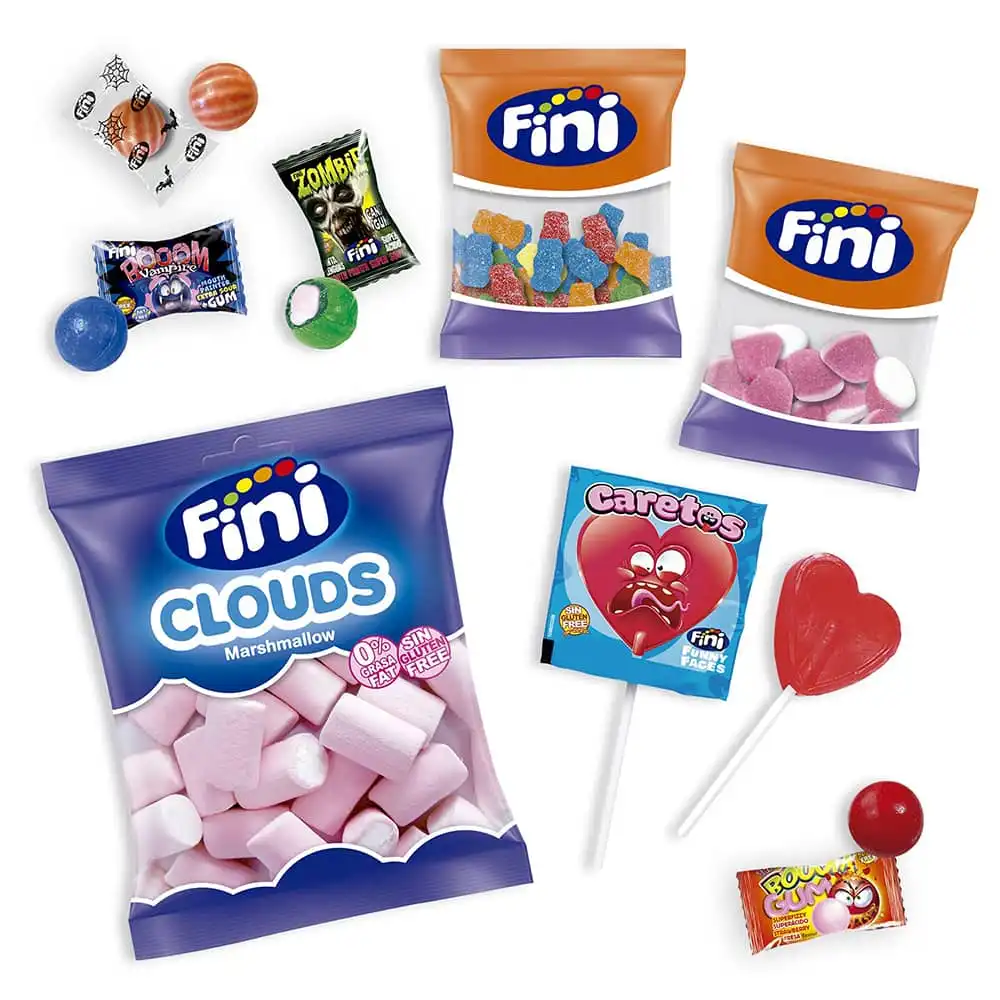 Fini Halloween Zucca 179g con Caramelle Gommose Marshmallow Lecca Lecca e Gum