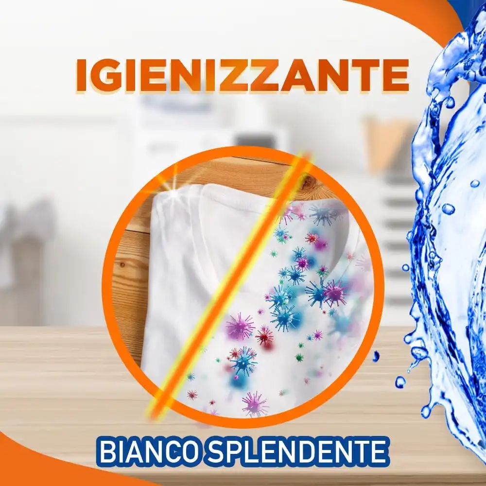 3x Sole Detersivo Lavatrice Bianco Splendente 183 Lavaggi Liquido Igienizzante