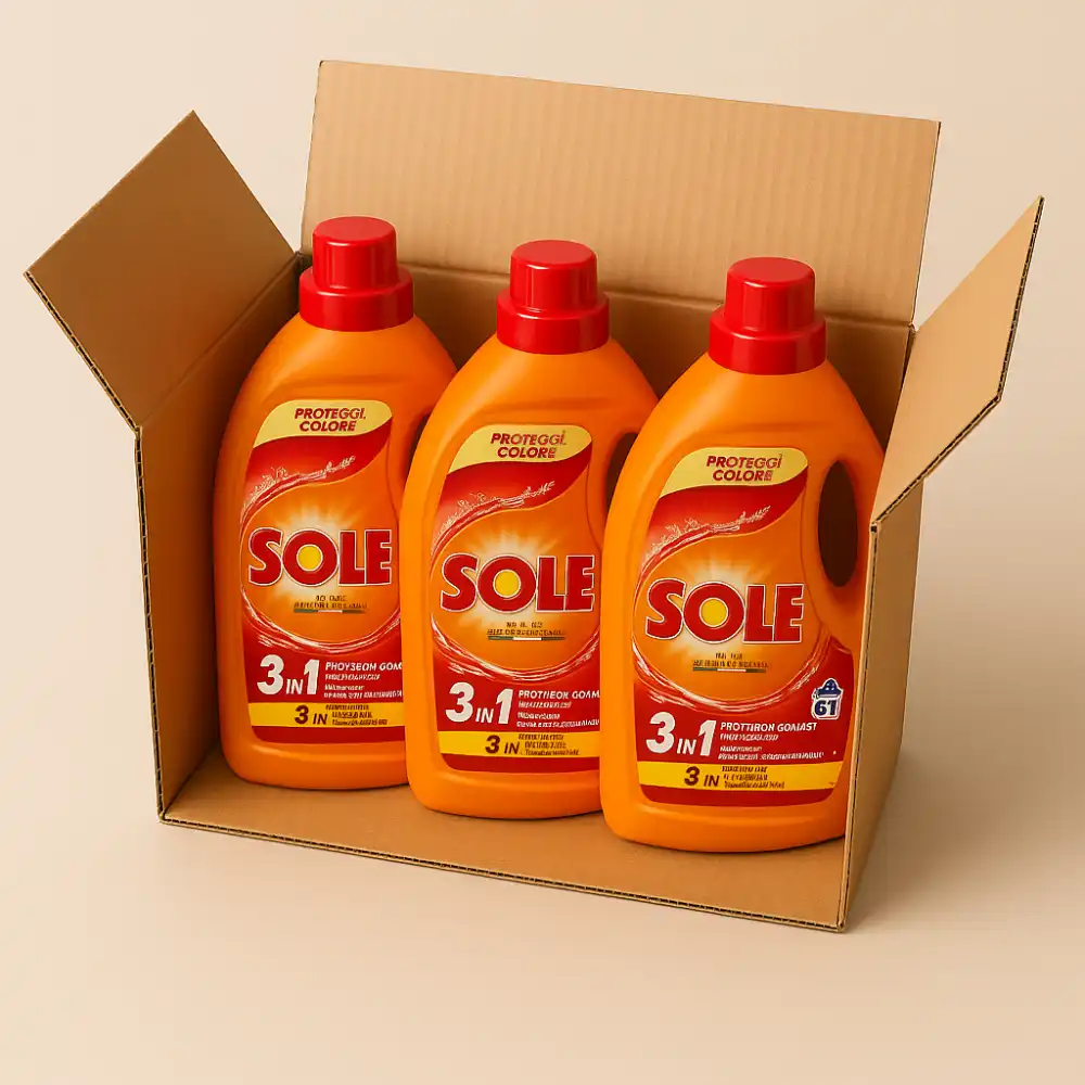 3x Sole Detersivo Lavatrice Liquido Proteggi Colore 183 Lavaggi Igienizzante
