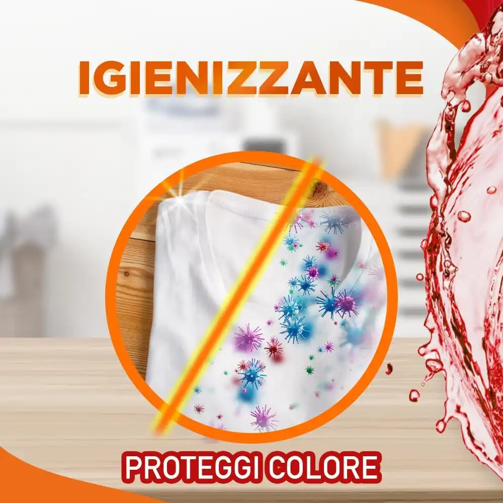 3x Sole Detersivo Lavatrice Liquido Proteggi Colore 183 Lavaggi Igienizzante