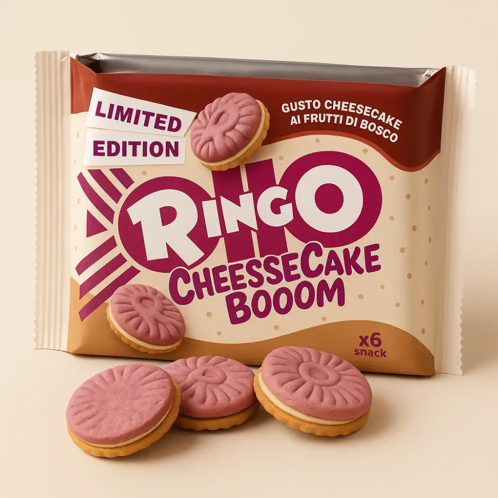 Pavesi Ringo GR165 Cheesecake Frutti di Bosco Biscotti Ripieni edizione speciale