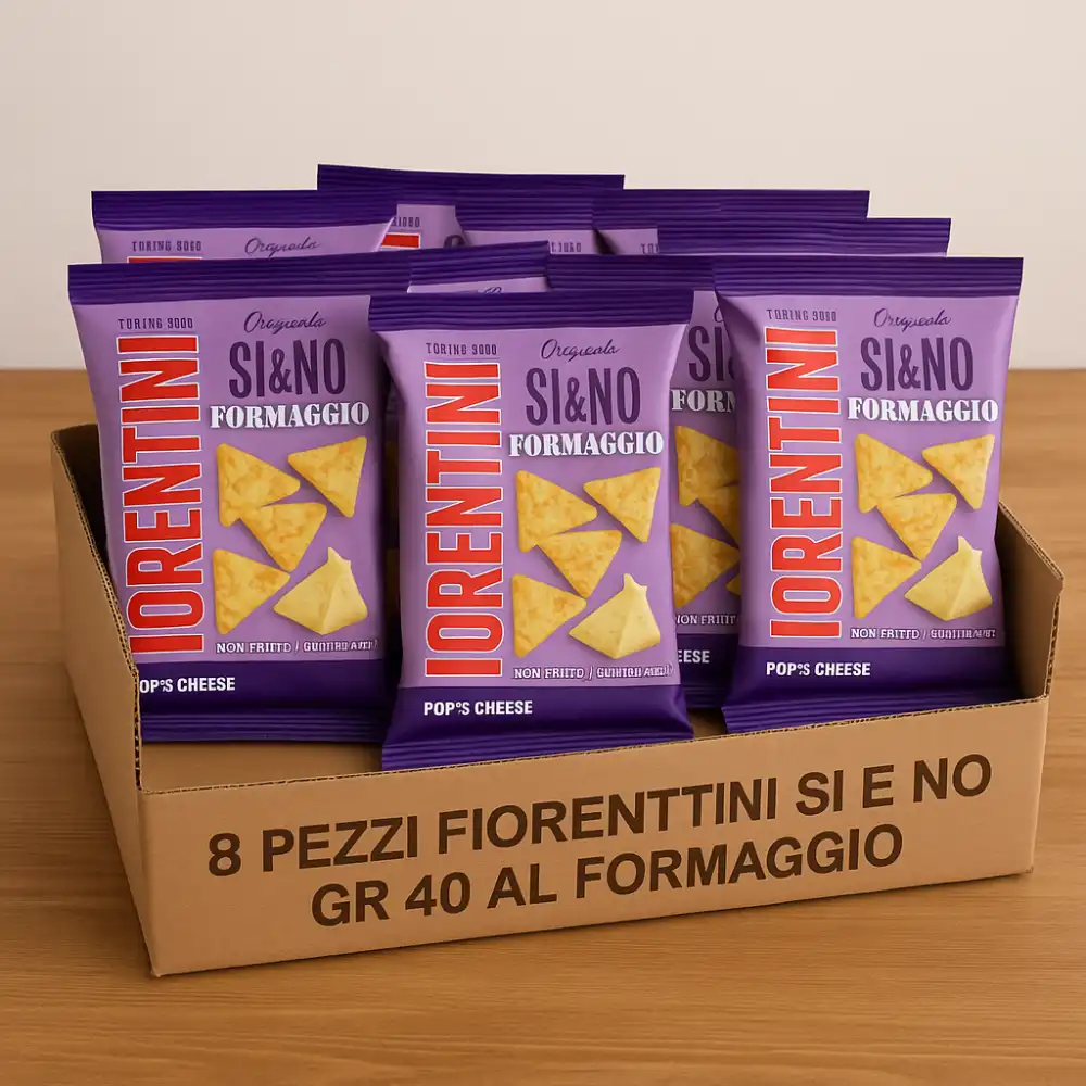 8x Fiorentini Si&No Gallette di Mais al Formaggio 40g – Non Fritte Senza Glutine