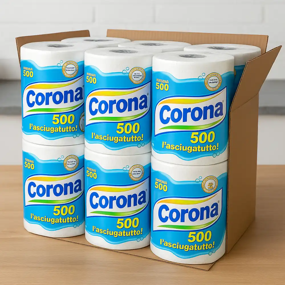 6 Bobine Asciugatutto 2 Veli 500 Strappi 750g – Rotoloni Casa Cucina Resistenti