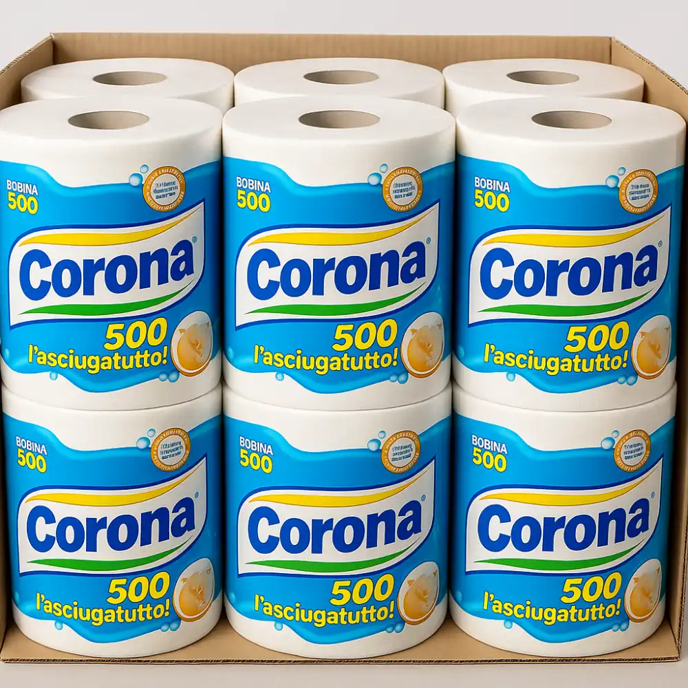 6 Bobine Asciugatutto 2 Veli 500 Strappi 750g – Rotoloni Casa Cucina Resistenti