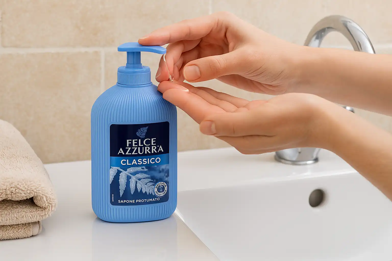 12x Sapone Liquido Classico 300ml Felce Azzurra – Confezione Scorta Profumata