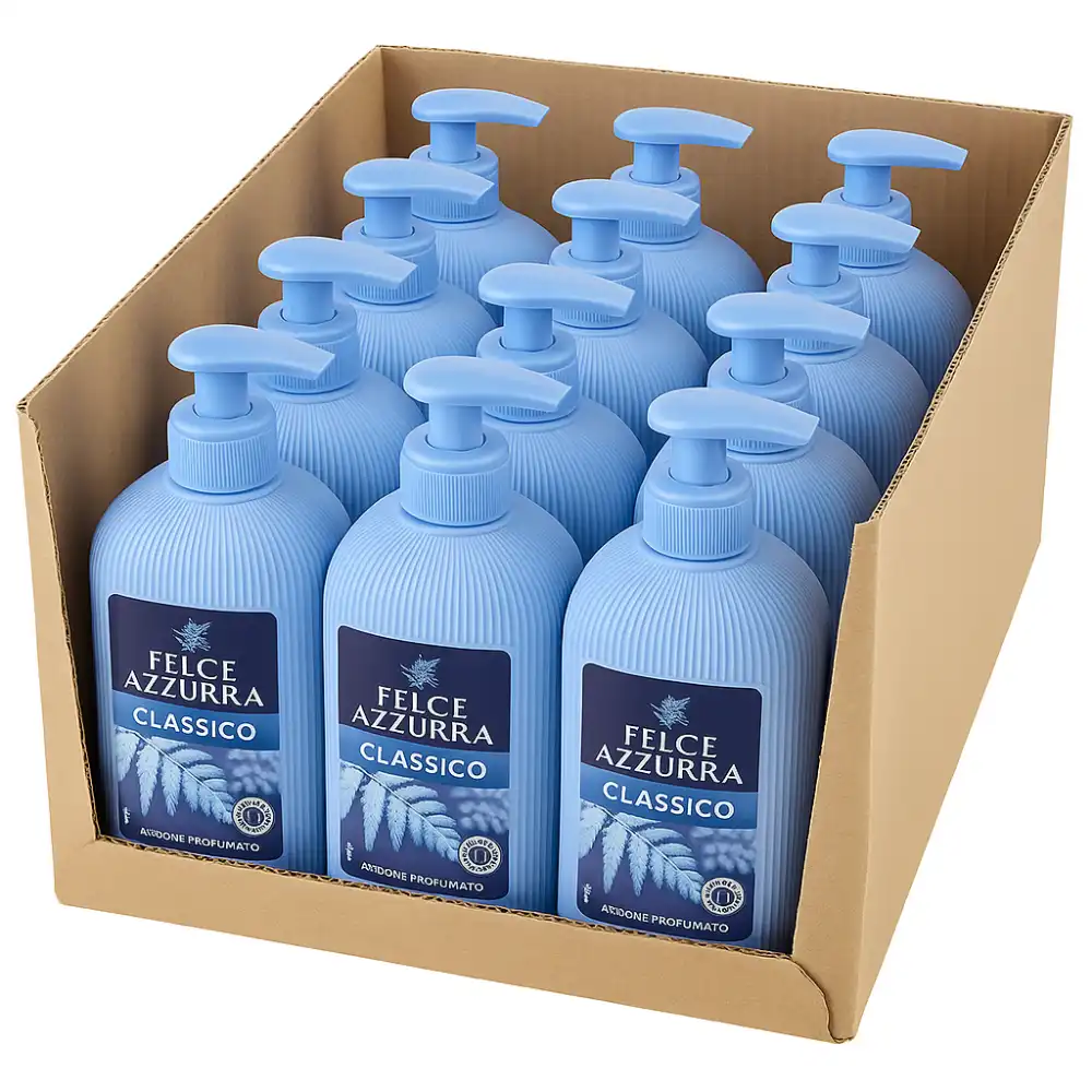 12x Sapone Liquido Classico 300ml Felce Azzurra – Confezione Scorta Profumata