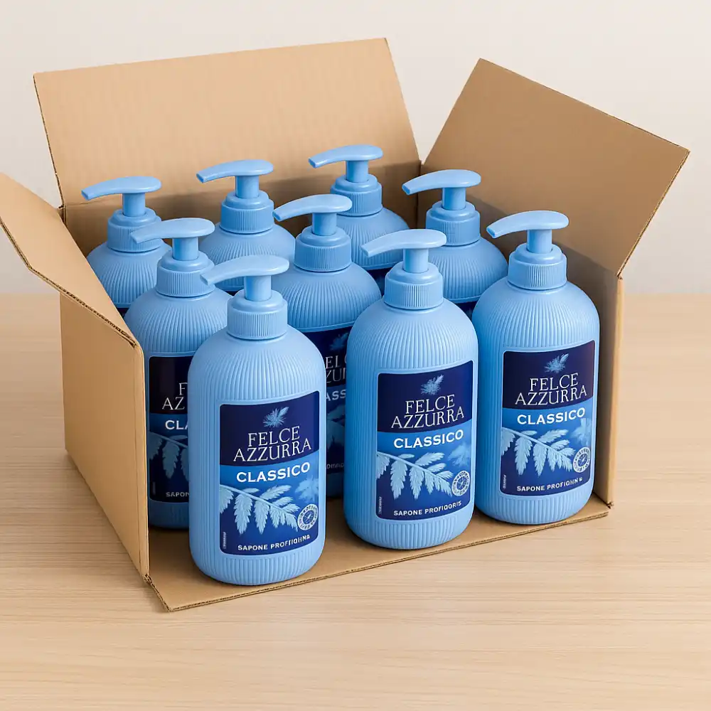 12x Sapone Liquido Classico 300ml Felce Azzurra – Confezione Scorta Profumata