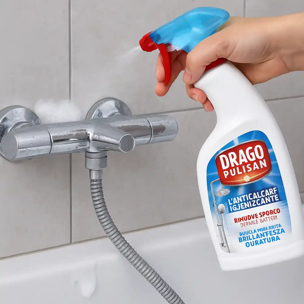9 X Drago Pulisan Anticalcare Spray 600ml Rimuove Calcare Bagno Cucina