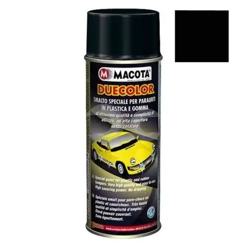 Macota Duecolor Nero Opaco Spray Per Plastica e Gomma Smalto Acrilico 400ML