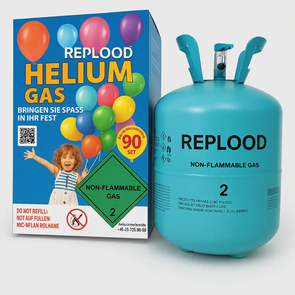 Bombola Elio 0,60 mc Usa e Getta gonfia 90 Palloncini 9" Compleanno