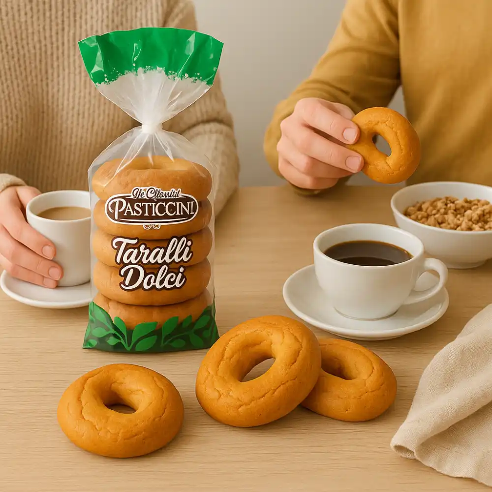 Taralli Dolci di Pasta Frolla – Morbidi e Saporiti – Confezione da 1 Kg