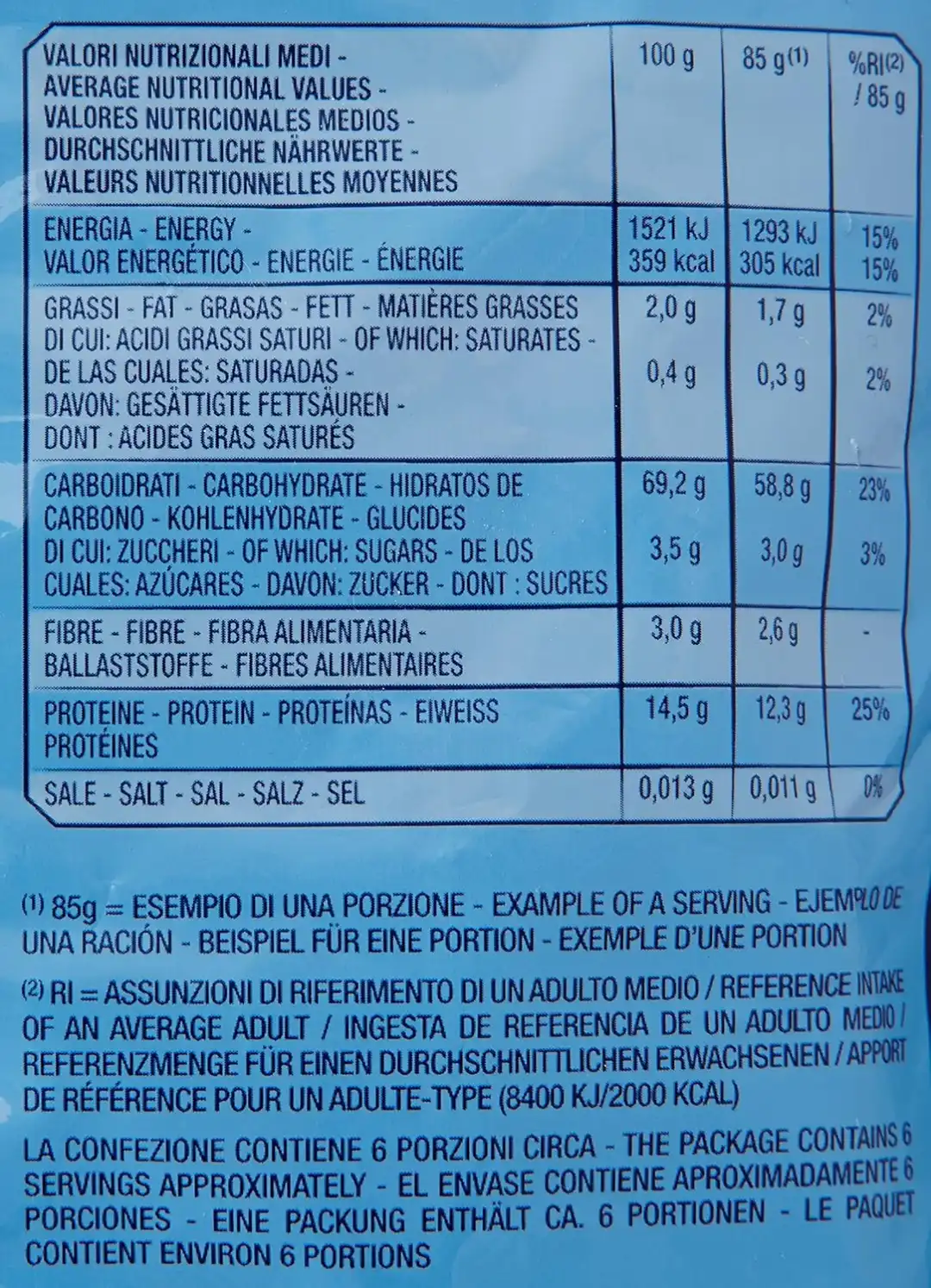 8x Voiello Mezze Maniche Rigate 500g – Pasta Trafilata al Bronzo Grano Aureo