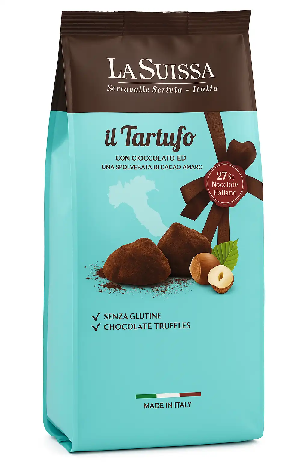 La Suissa Il Tartufo - Tartufi di Cioccolato con Nocciole 27% Senza Glutine 200g