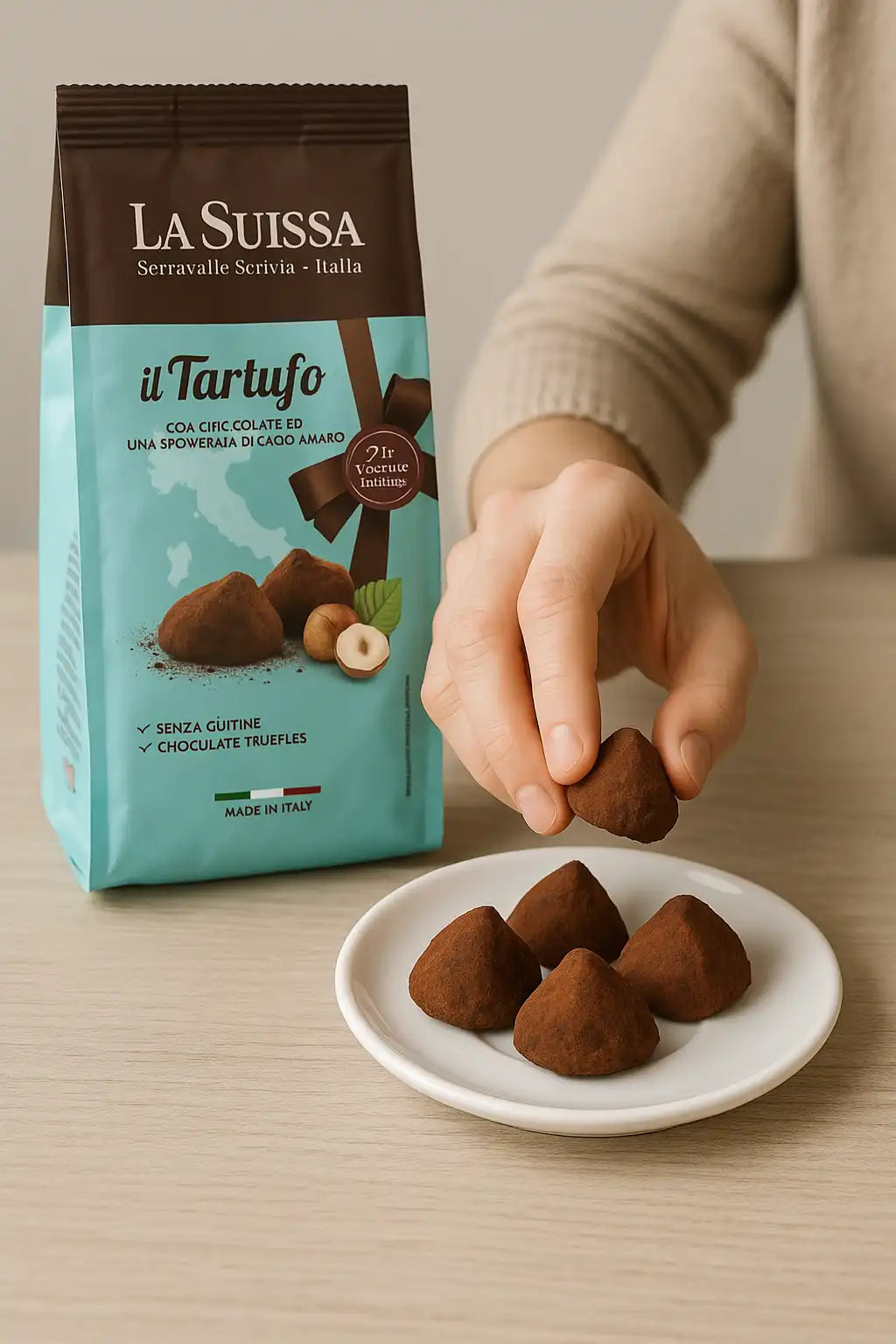 La Suissa Il Tartufo - Tartufi di Cioccolato con Nocciole 27% Senza Glutine 200g