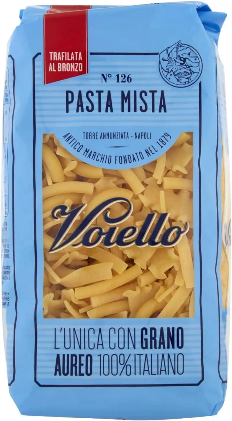 9x Voiello Pasta Mista 500g – Pasta Trafilata al Bronzo con Grano Aureo Italiano