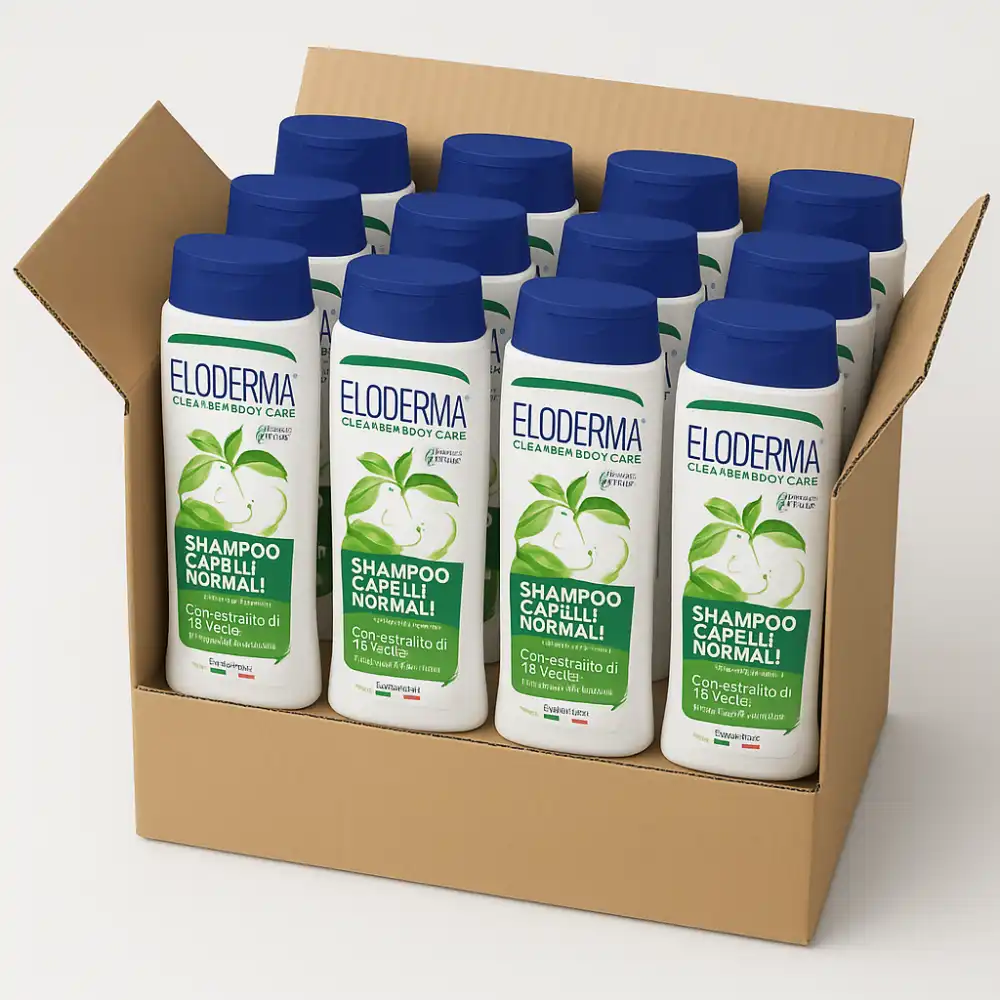 12x Eloderma Shampoo Capelli Normali 75ml Minisize Travel Size Delicato