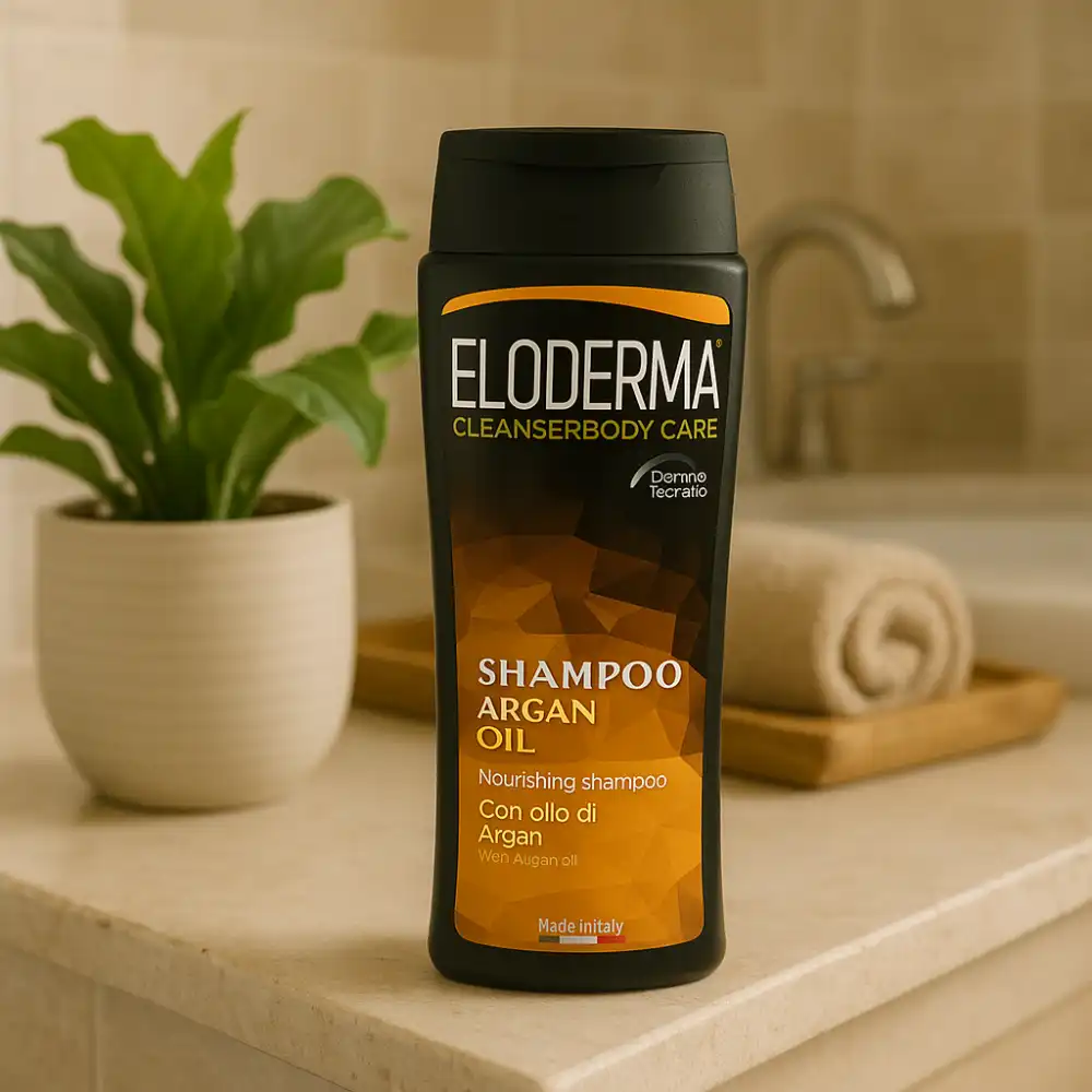 12x Eloderma Shampoo Argan 75ml Minisize Travel Size Nutriente Idratante Capelli