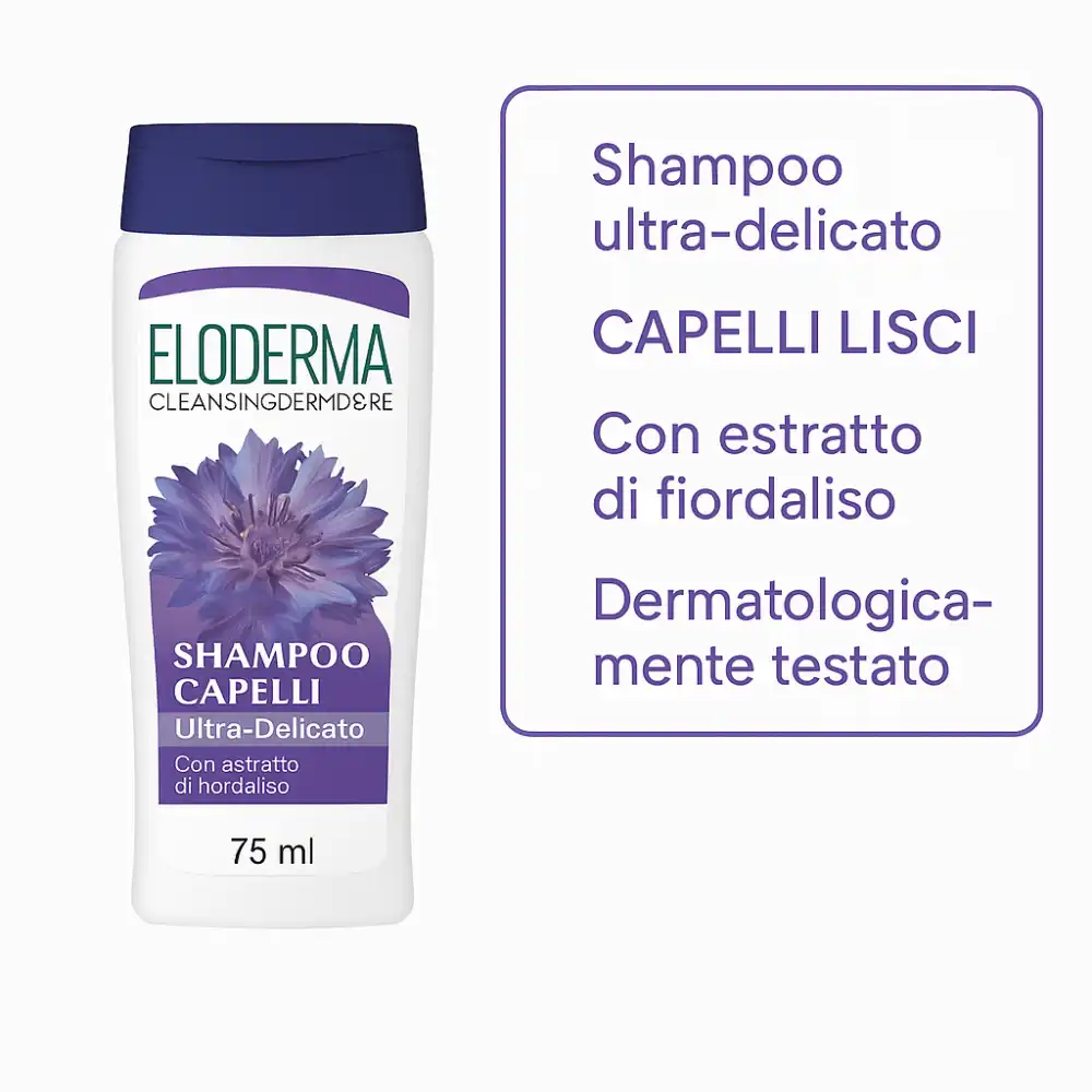6x Eloderma Shampoo Capelli Lisci 75ml Minisize Travel Size Disciplin Lucentezza