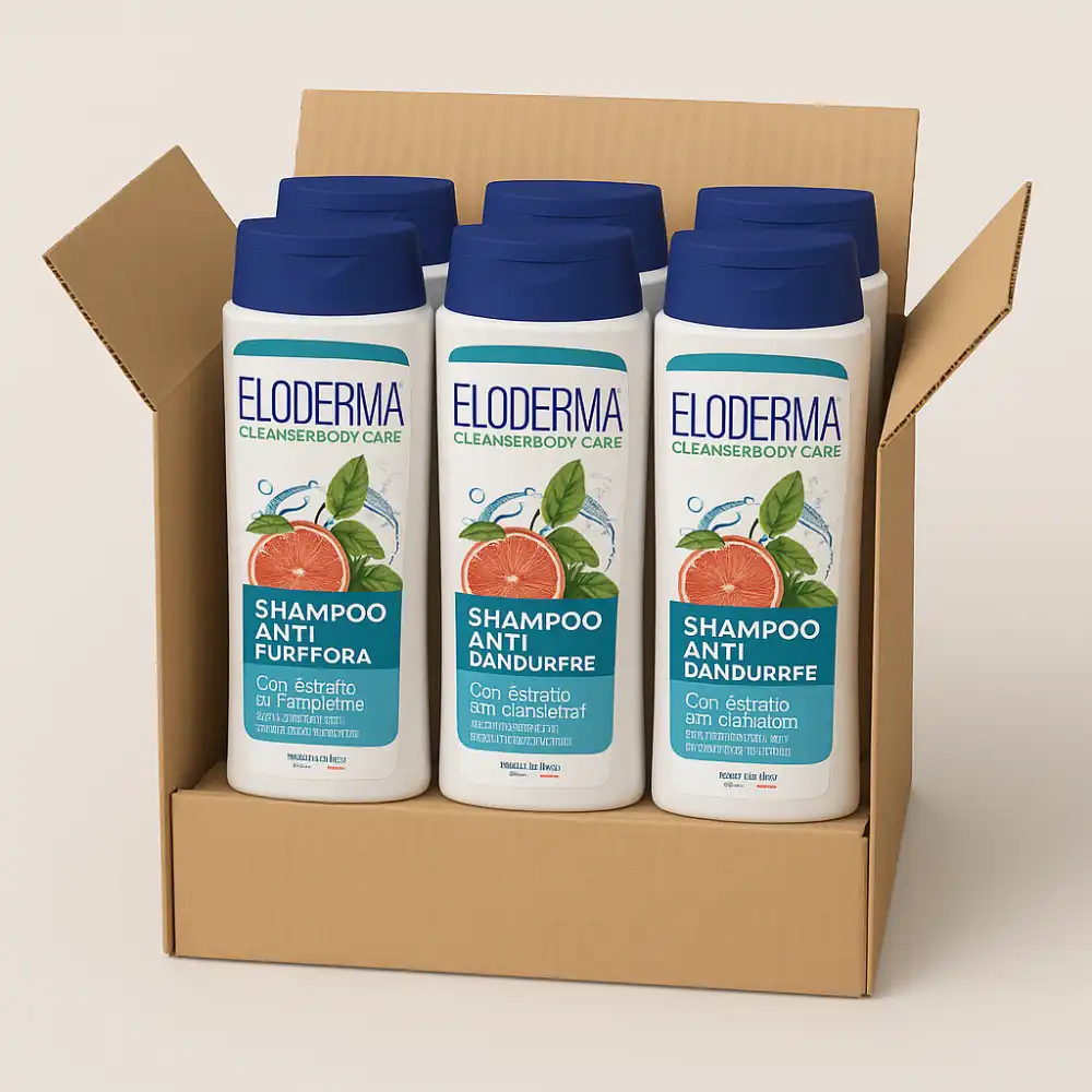 6x Eloderma Shampoo Antiforfora 75ml Minisize Travel Size Trattamento Capelli