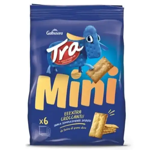 10 Confezioni Galbusera Tra Mini Snack Extra Croccanti 180g Spuntino Sfizioso
