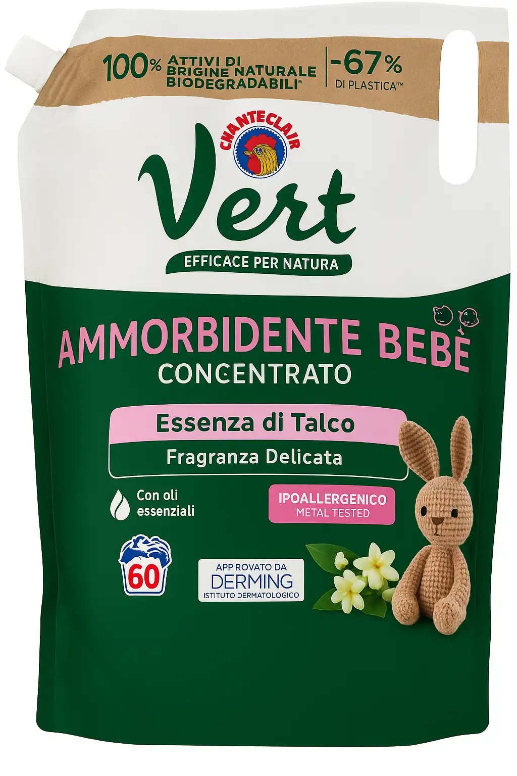 Vert Ecodetergente Lavatrice 1200ml 30 Lavaggi Eucalipto Aloe Naturale