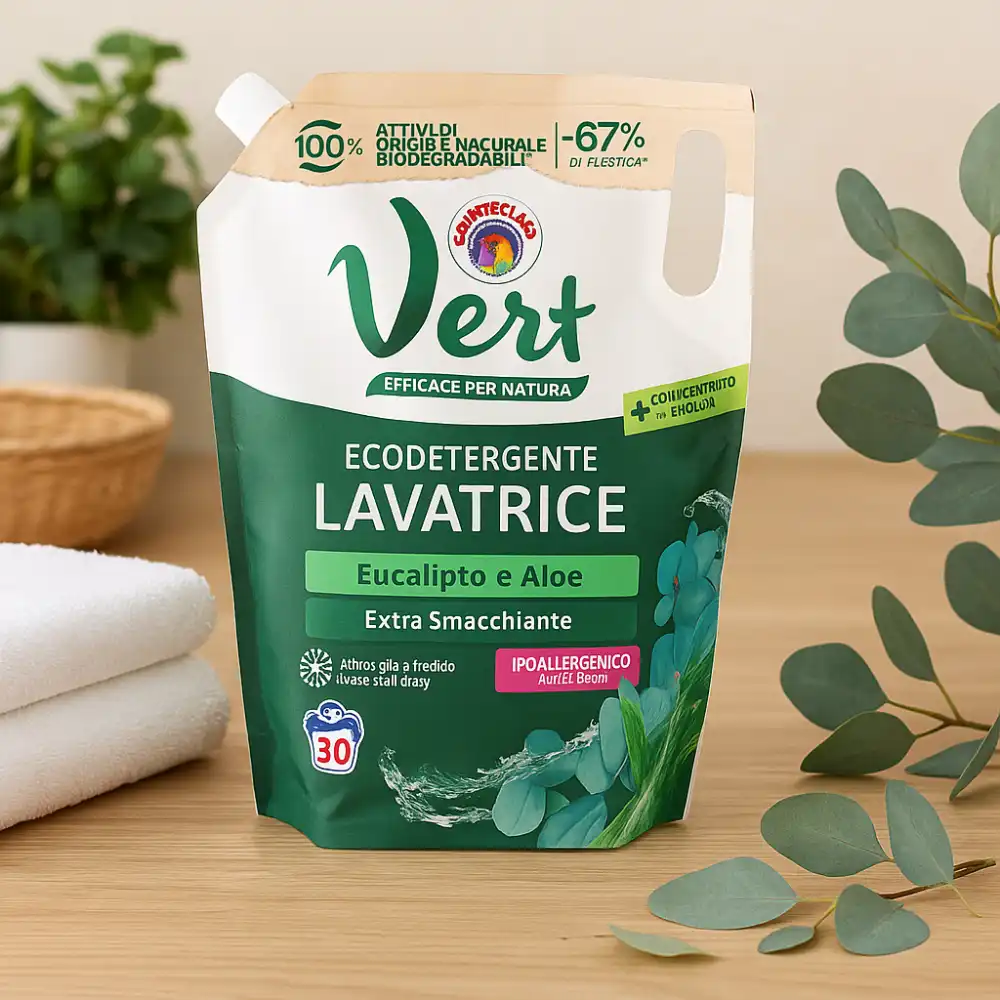 CHANTECLAIR Vert Lavatrice Liquido Aloe 30 Lavaggi Eco – Detergente Naturale