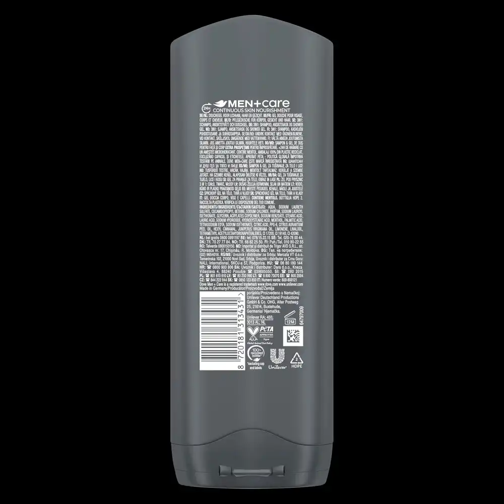 Dove Men+Care Extra Fresh Docciaschiuma Uomo 3in1 6x250ml Idratante