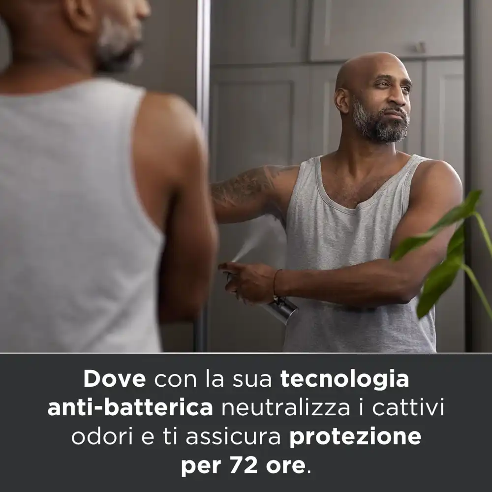 6X Dove Men+Care Invisible Fresh Deodorante Spray Uomo 150ml Anti-Macchia 72h