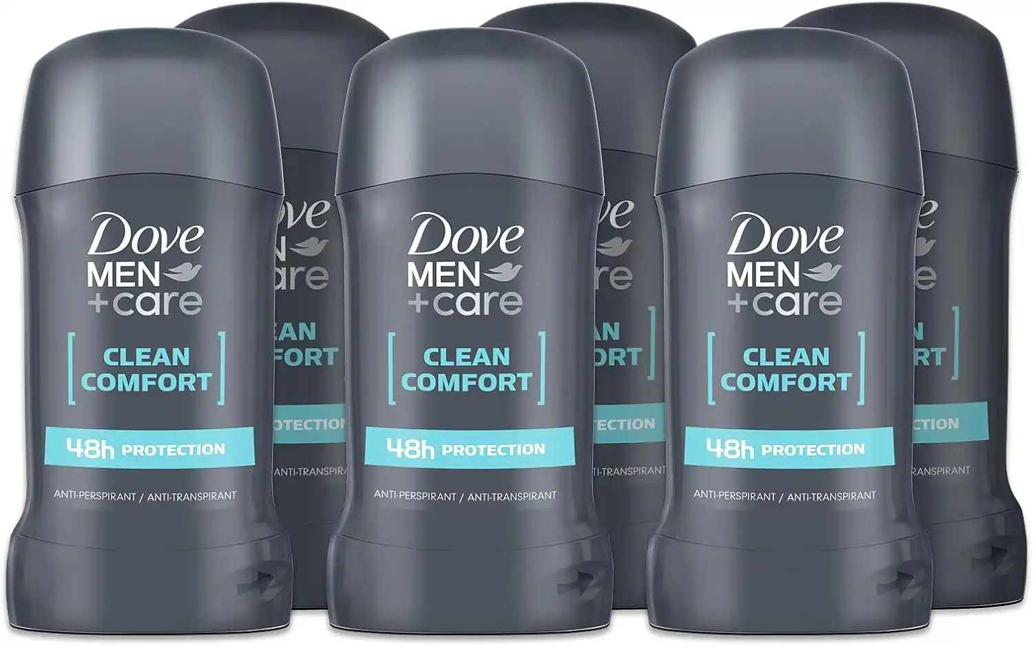 6 x Dove Men+Care Deodorante Stick Uomo 48H 50ml Clean Comfort Antitraspirante