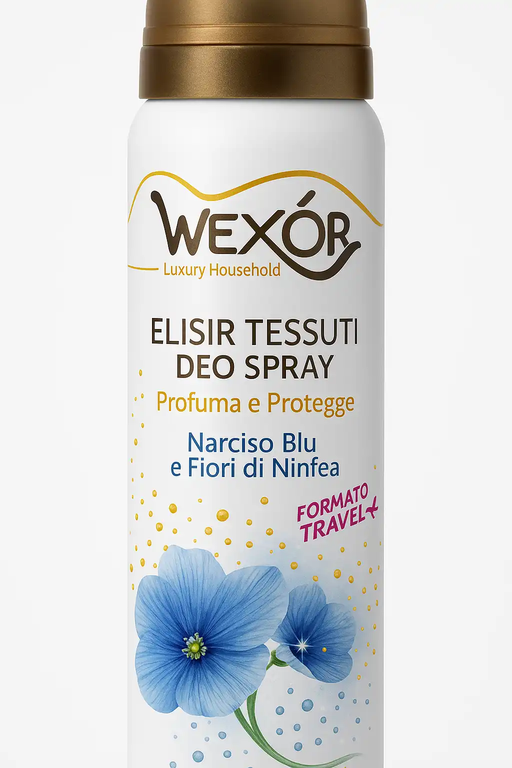Wexór Elisir Tessuti Deo Spray 100ml Narciso Blu e Fiori di Ninfea Travel