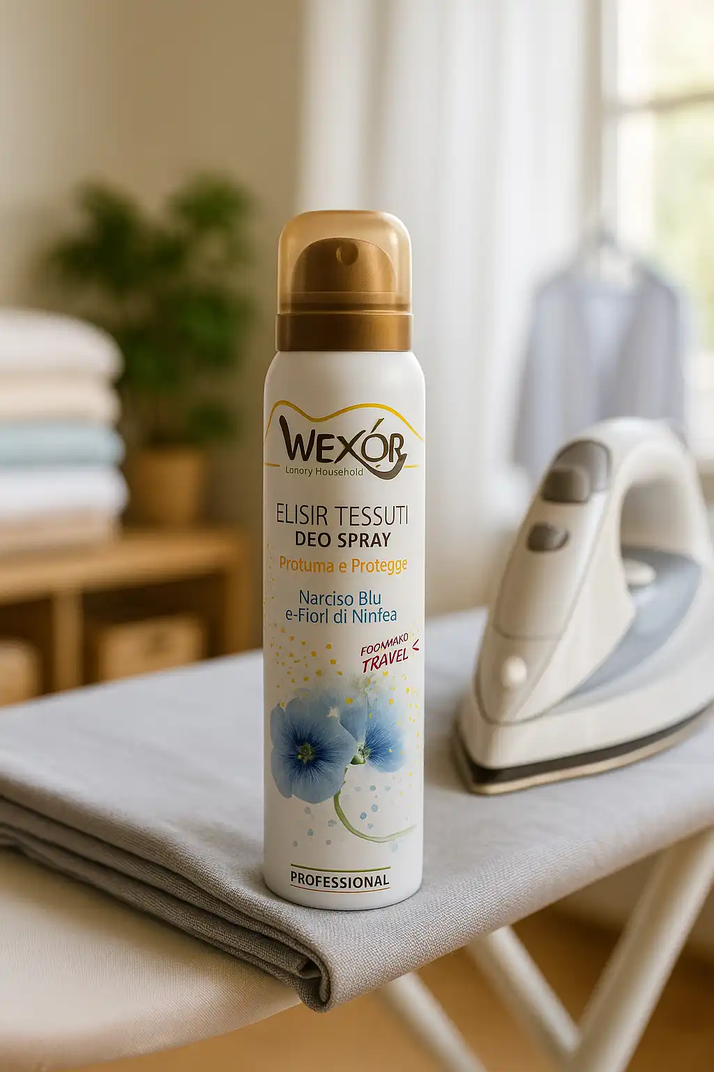 Wexór Elisir Tessuti Deo Spray 100ml Narciso Blu e Fiori di Ninfea Travel