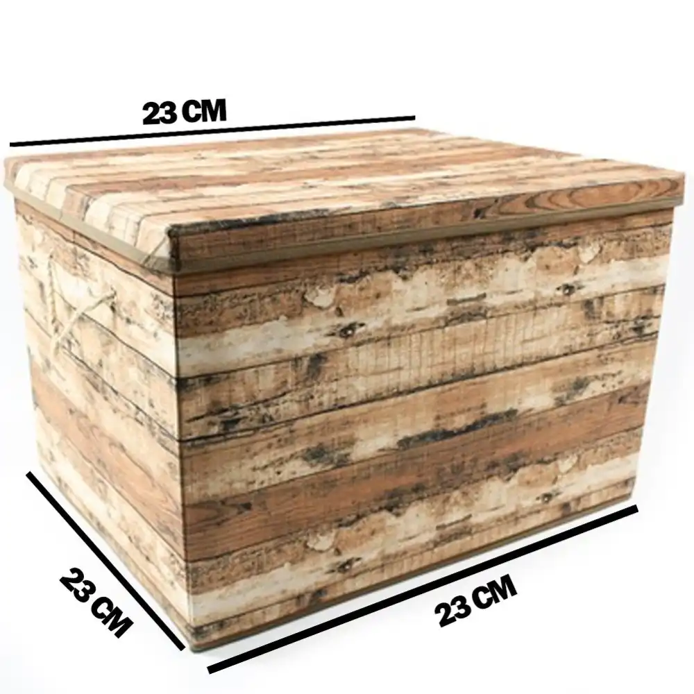 Scatola Contenitore 23x23x23cm Baule Salvaspazio Libri Giochi Biancheria