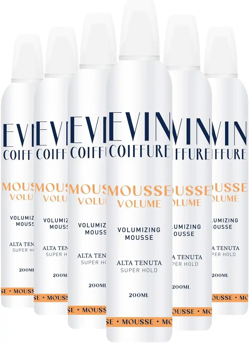 6x EVIN COIFFURE | Mousse Volumizzante 200ml – Effetto Leggero e Naturale