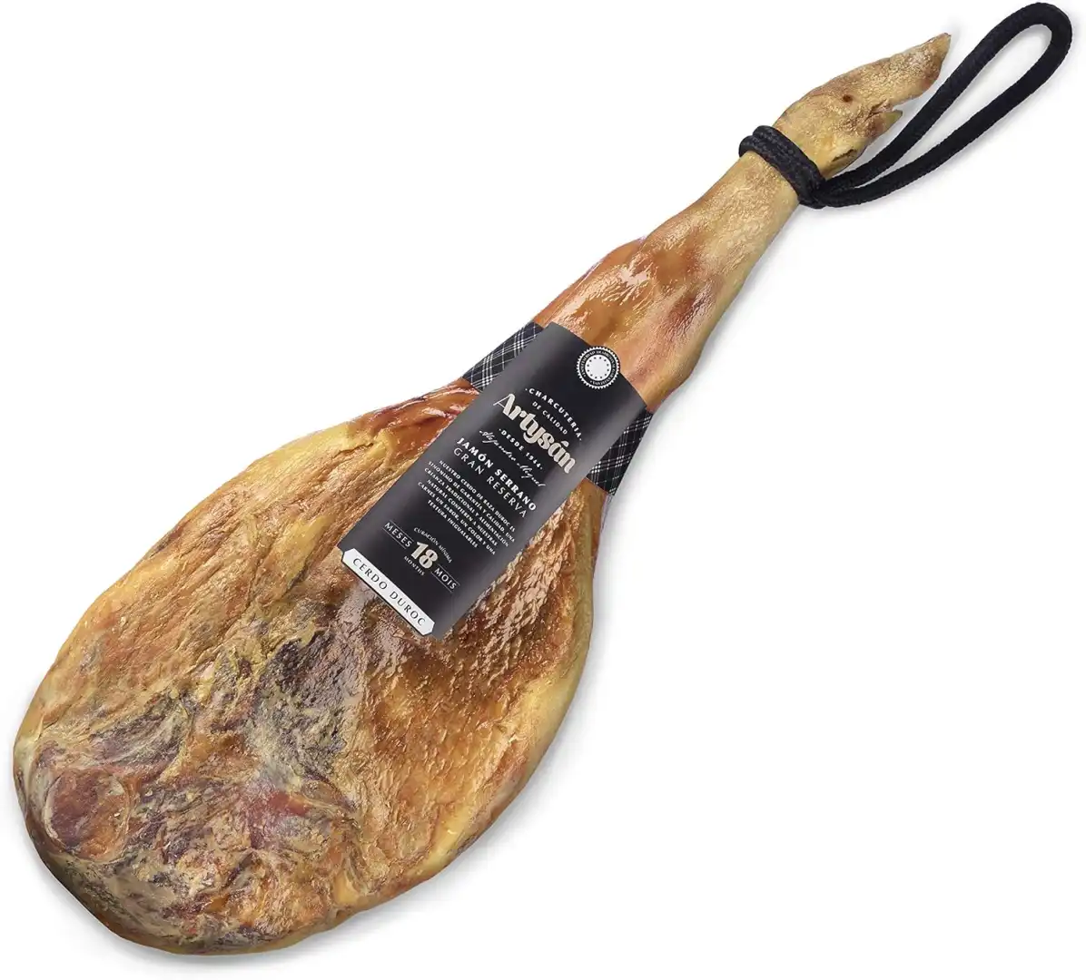 Prosciutto Serrano Gran Reserva 8kg con Supporto e Coltello Stagionatura 18 Mesi
