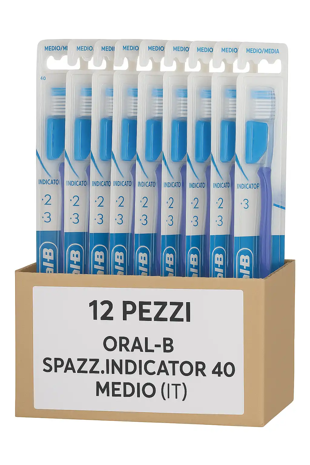 12X Oral-B Indicator 40 Medio Spazzolini da Denti Setole ColorChange Pulizia