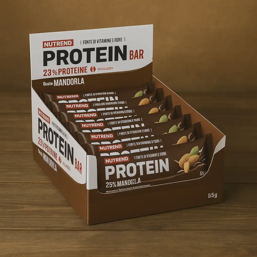 Nutrend Protein Bar Mandorla 55g Barretta Proteica Proteine Senza Glutine 24 pz