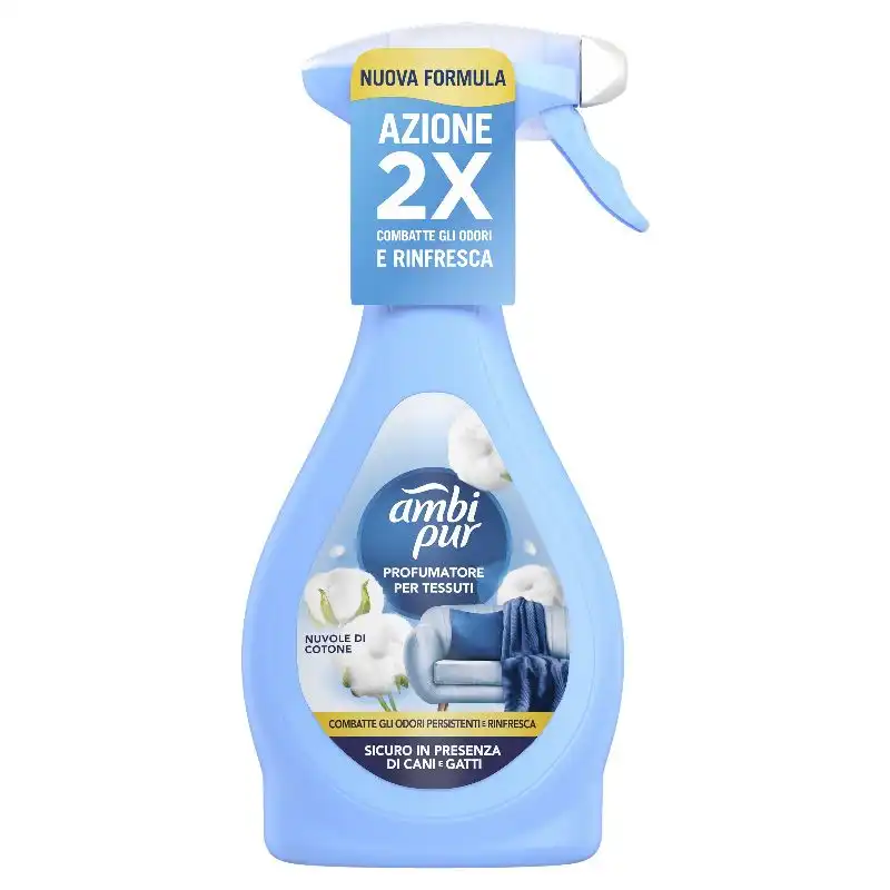 Ambi Pur Spray Tessuti 500ml Nuvole di Cotone Deodorante Anti Odori Persistenti