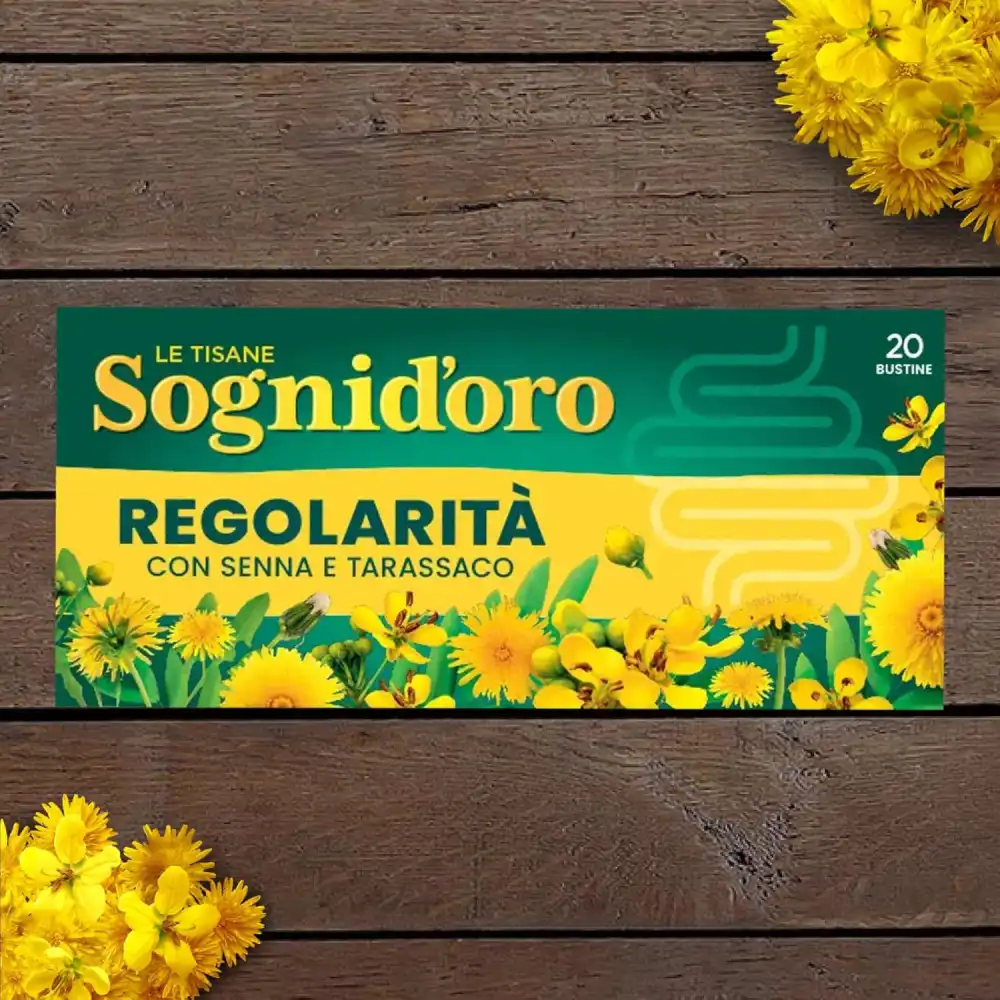 Sognid’oro Tisana Regolarità con Senna e Tarassaco – 12 Confezioni da 20 Bustine