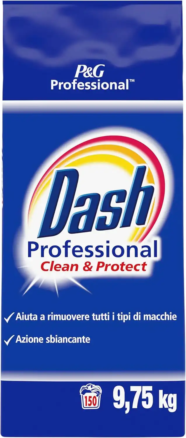 Dash Professional Clean & Protect 9,75Kg 150 Lavaggi Detersivo Polvere Lavatrice