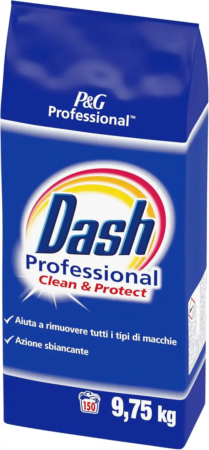 Dash Professional Clean & Protect 9,75Kg 150 Lavaggi Detersivo Polvere Lavatrice