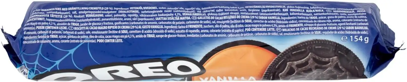 16X Oreo Spooky Biscotti Halloween 154g Cacao e Crema Vaniglia Limited Edition