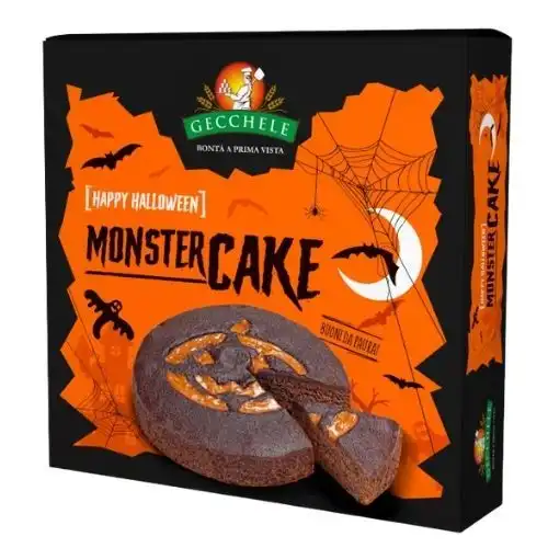 3X Gecchele Monster Cake Halloween 350g Torta al Cacao Classica Soffice
