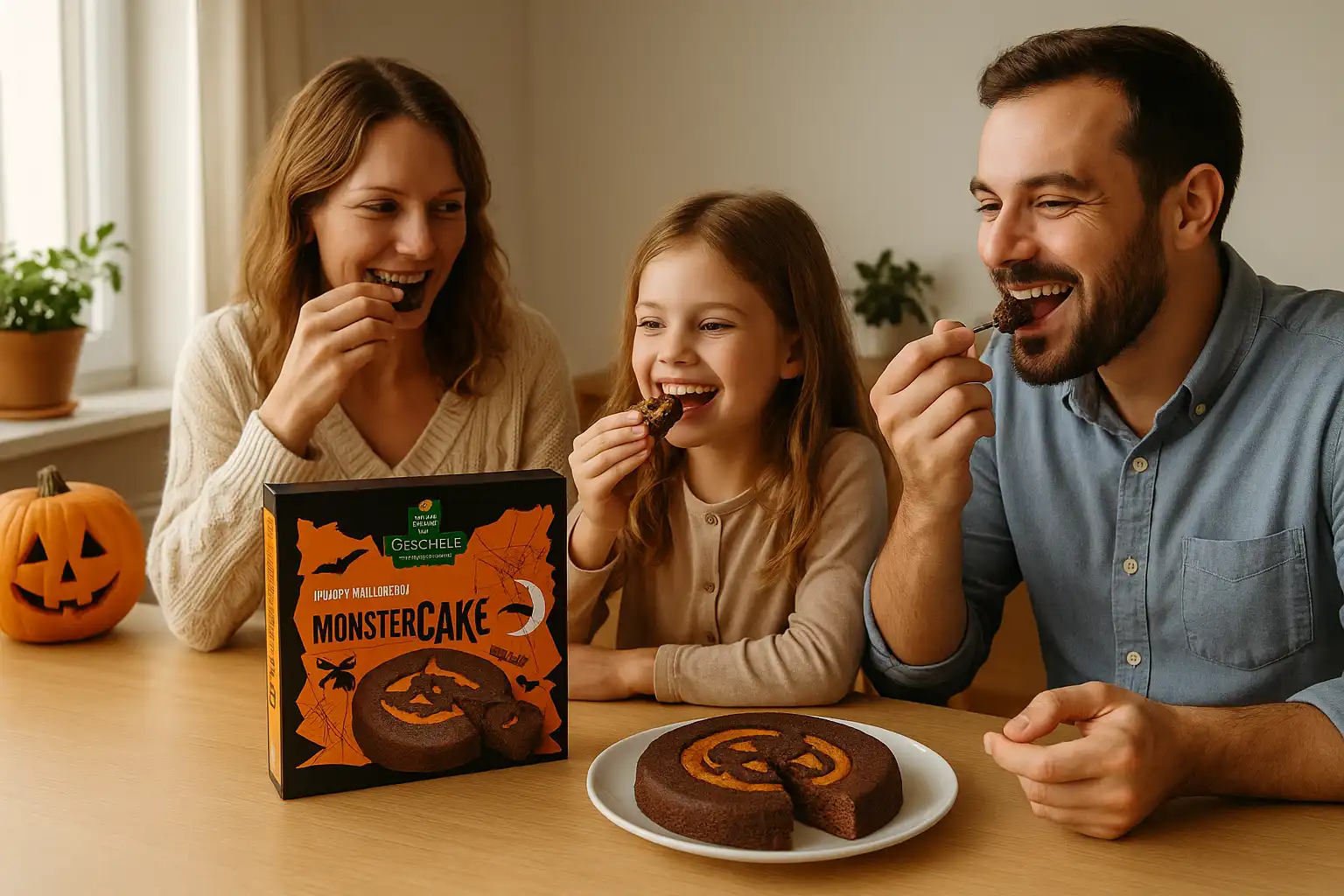 3X Gecchele Monster Cake Halloween 350g Torta al Cacao Classica Soffice