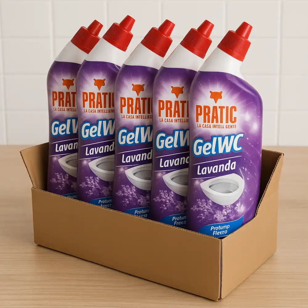 6 Pezzi Gel WC Lavanda 750ml – Pulizia Profonda Igienizzante e Profumata