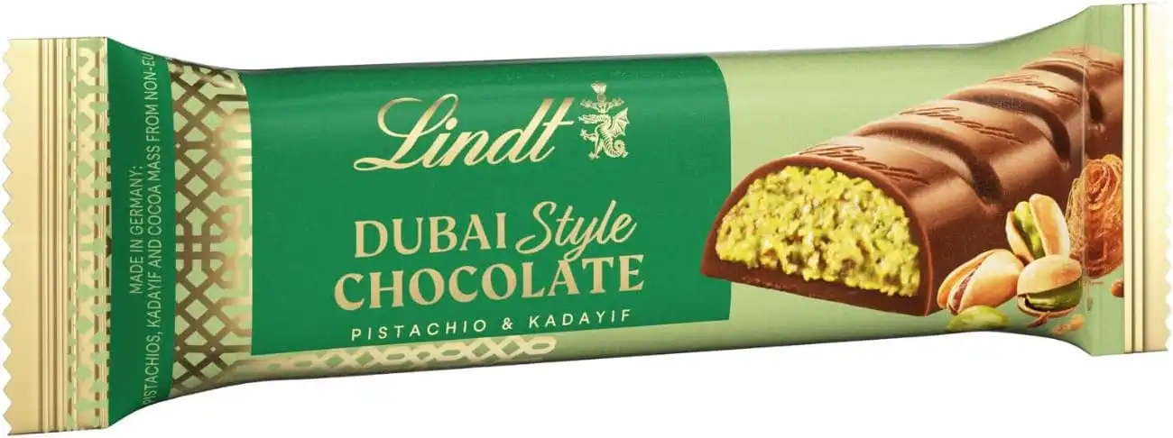Lindt Dubai Style Chocolate 40g – Snack Cioccolato Latte Ripieno Pistacchio