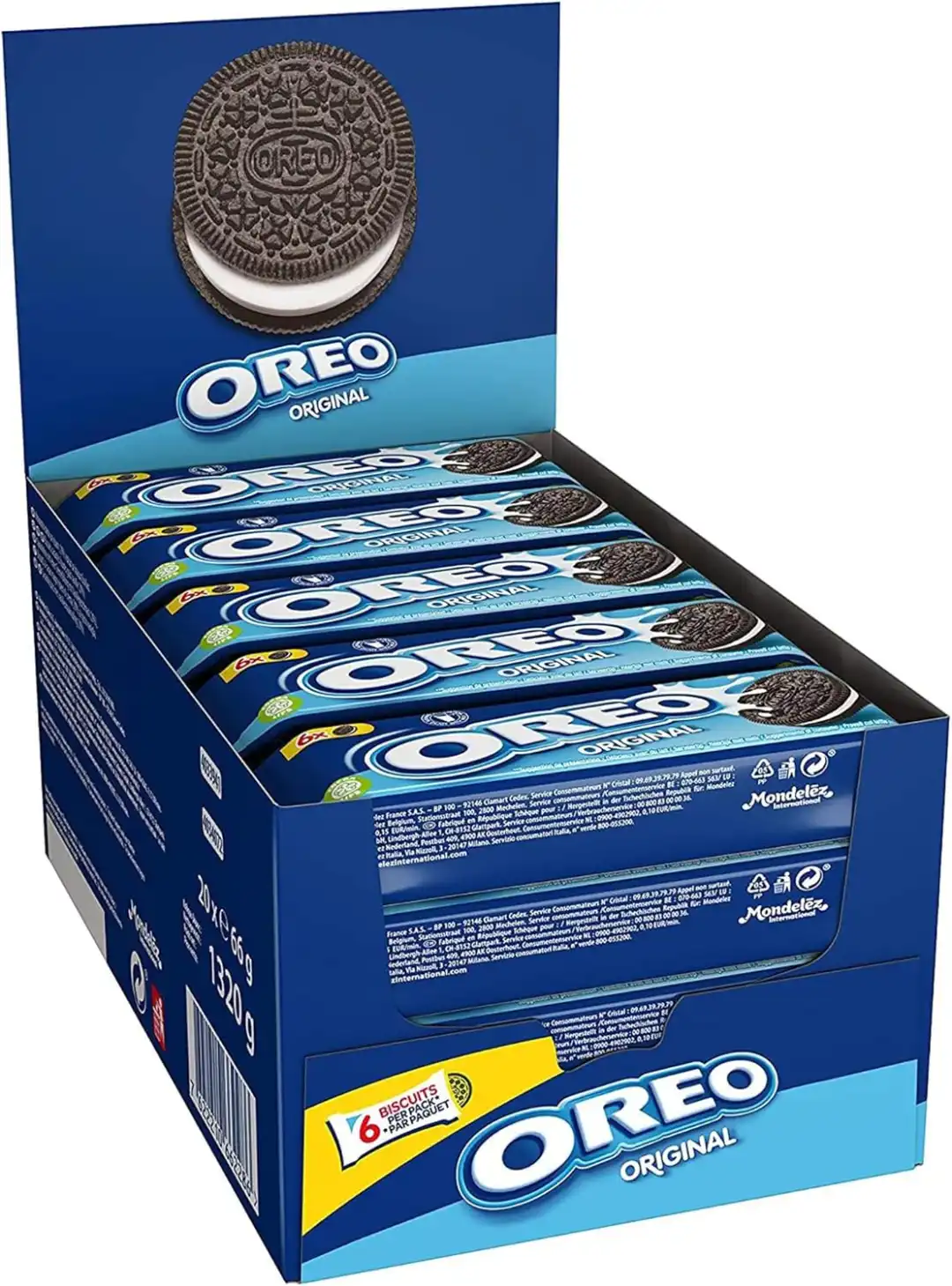 Oreo Showbox Original Biscotti Ripieni 20 Confezioni – Scorta Conveniente